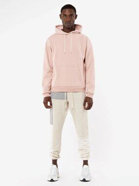 JOHN ELLIOTT Beach Light Pink 100% Cotton French Terry Hoodie Sweatshirt, Size 3